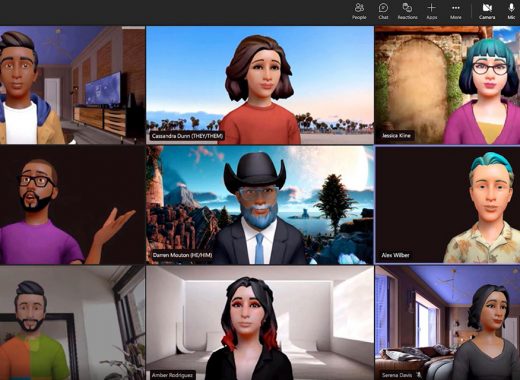 De nouveaux avatars 3D débarquent sur Microsoft Teams